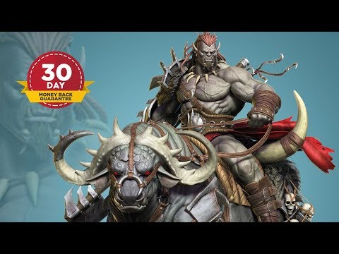 Orc Rider & Bull Creature Creation In Zbrush Online Course