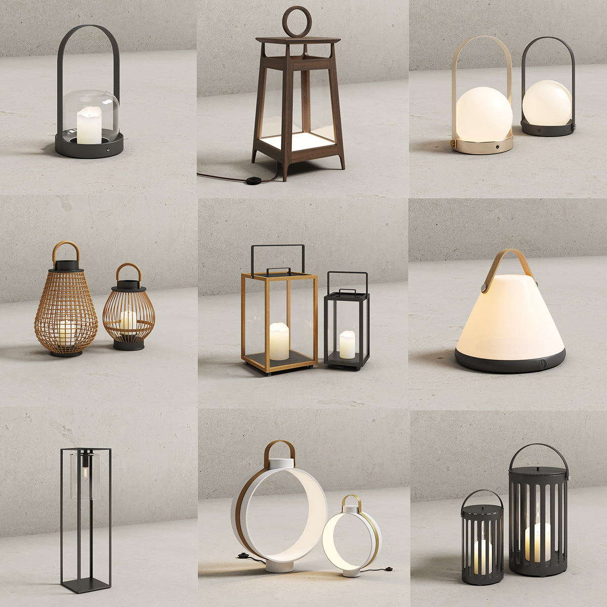 FREE Terrace Lamp Collection 3D Model